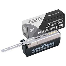 Recharges de rasoir de barbier Feather Professional Standard Blades PB-20 (20...