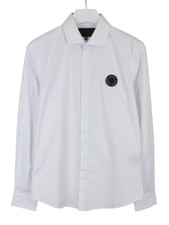 Chemise Nickelson Pour Homme Taille M Col Cutaway Blanc Boutonnée