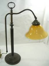 Lampe de Table Bureau Ministère Churchill en Laiton Classique Avec Verre Jaune