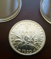 PIECE DE MONNAIE  1 FRANC SEMEUSE 1920 En SUP .