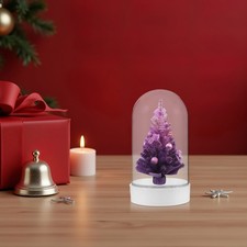  Cloche en verre : dôme en plastique transparent avec base pour boule à neige de