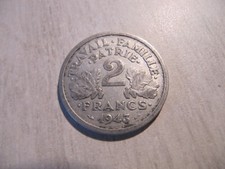 PIECE DE MONNAIE DE FRANCE  2fr francisque alu 1943
