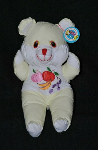 Peluche doudou ours - cp, jaune