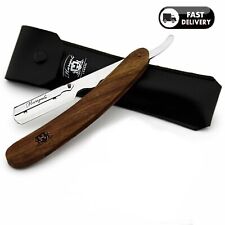 En Bois Barbier Cheveux Salon Rasoir Droit Coupe Choux Avec 10 + Gratuit Lame