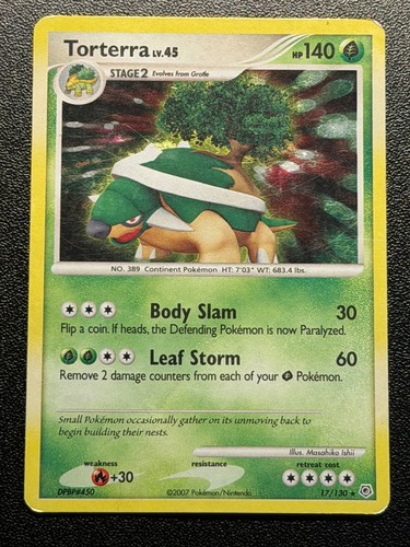 Torterra 130 holo rare - torterra, 17/130