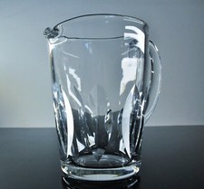  ANCIENNE CRUCHE BROC CRISTAL MASSIF TAILLE MODELÉ JERSEY ST LOUIS SIGNE