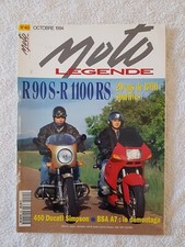 MOTO LEGENDE N°40 10/1994 BMW R90S R1100RS DUCATI 450 SIMPSON MOBY SCOOTER GUZZI