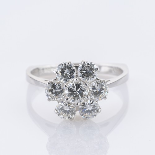 750 white gold - ring, with