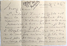 Comtesse de Noailles, lettre