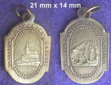 médaille XIXè laiton BASILIQUE DE NOTRE-DAME DE LOURDES / L'IMMACULEE CONCEPTION