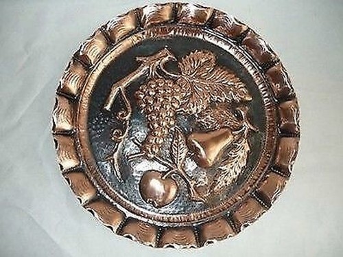 Assiette décorative cuivre - assiette,