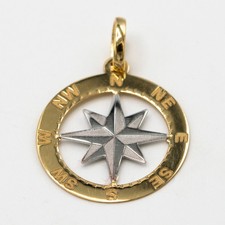 Pendentif en or jaune et blanc