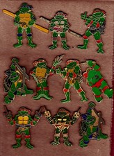 Lot de 11 pin's - Bande dessinée - Dessin animé - Tortues NINJA - TURTULE