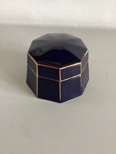 ANCIEN POUDRIER ART DECO COIFFEUR ALEXANDRE PARIS PORCELAINE LIMOGES BOITE POUDR