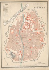 PLAN  ANCIEN de ville de DOUAI - NORD (59) -  édition 1877