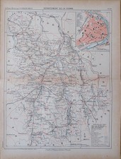 CARTE GEOGRAPHIQUE XIXEME DE