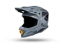 Casque Moto Cross Enduro Motard UFO Plast HE 13100 HE13100 Échus Gris Orange