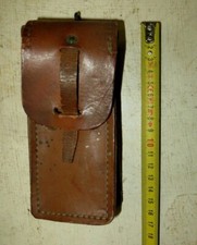 Trousse de nettoyage pour fusil, Armée Française, années 40-50, cuir fauve.