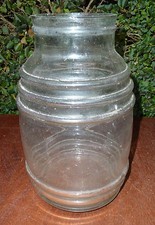 Ancien pot à bonbons en verre d'une ancienne épicerie, ancien bocal bonbonnière