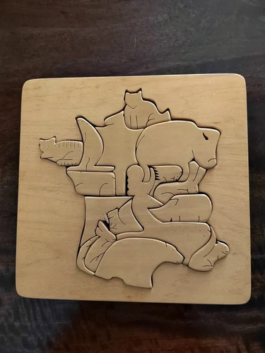 Yumeya puzzle animaux bois - animaux, en