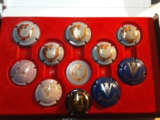 Lot de 11 capsules de champagne Vranken Dont 1 Flan En Quart,Support Non Fourni 