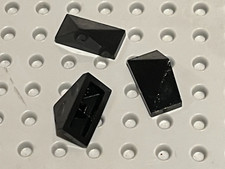 3 x LEGO Black Slope ref 3048c