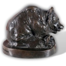 Ours de sculpture bronze