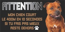 Plaque chien Staffordshire bull terrier staffie