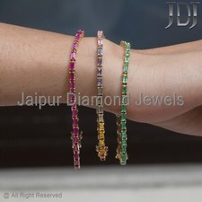 Solide 14k Or Tennis Bracelet