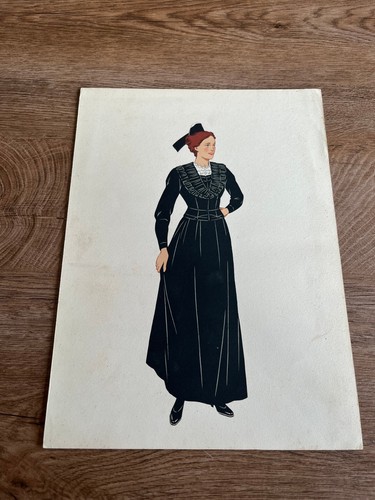 Gravure ancienne costume - gravure,