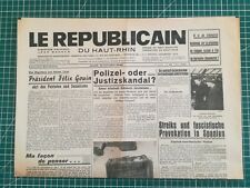 rr187 Journal original le républicain du Haut Rhin allemand français 21/02/1946