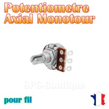 1x Potentiomètre mono linéaire Axial 10KΩ (B10K), pour fil a soudé