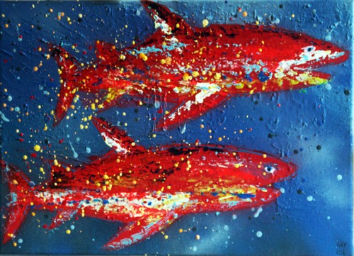 Requins poisson shark tableau - poisson,