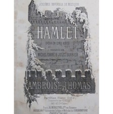 THOMAS Ambroise Hamlet Opéra Piano solo 1868