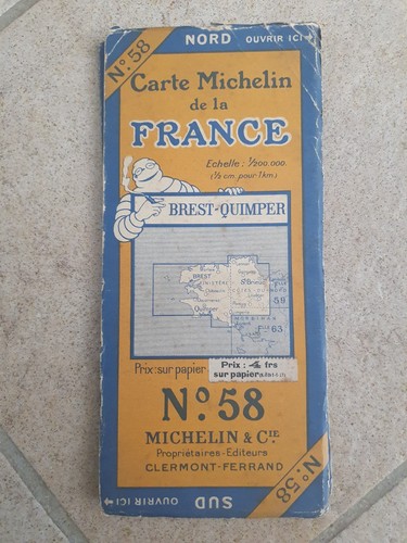Ancienne carte michelin - michelin, n°58