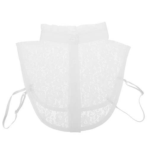 Dame faux col - blanc, de
