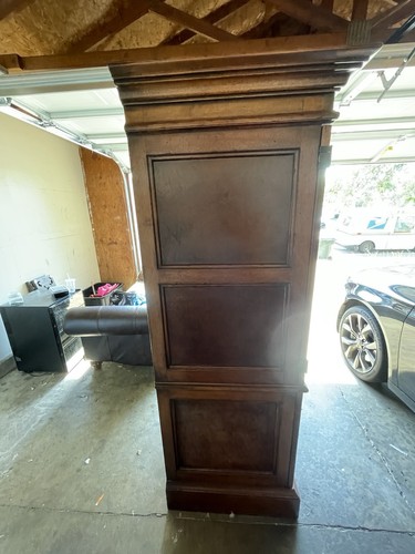 Dark wood armoire wardrobe - dark,