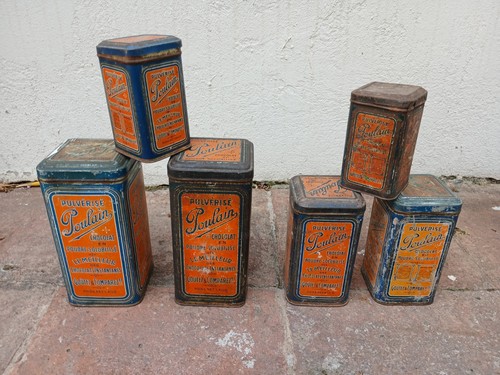 Lot ancienne boite tole - lot,