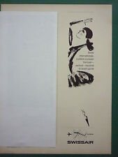 10/1963 PUB SWISSAIR AIRLINE SUISSE SWITZERLAND DANSEUSE DANSE DANCE FRENCH AD