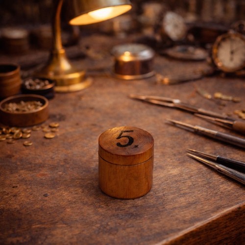 Petite boîte ronde ancienne