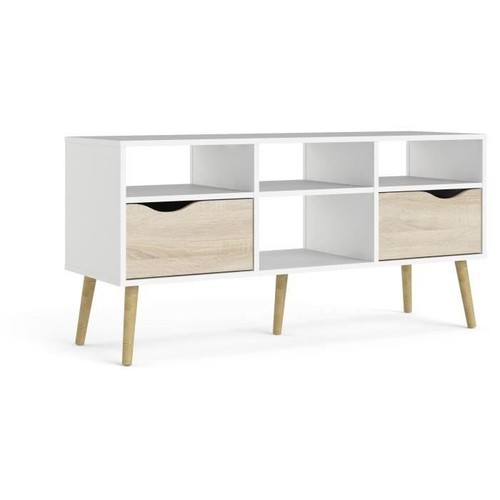 Meuble niches 2 tiroirs - tv,