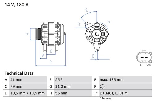 Bosch 986 083 940 alternator - bosch,