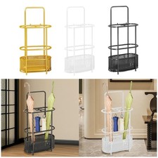 Porte-parapluies en fer, bac de rangement autonome pour entrée, bureau,