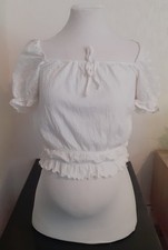 Haut blanc court/manches