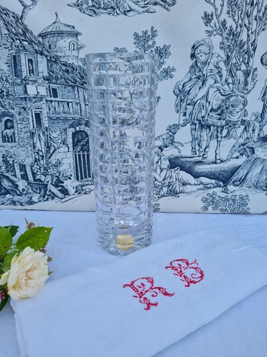Ancien vase verre cristal - vase,