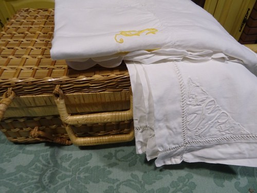 Lot corbeille osier ancienne - corbeille,