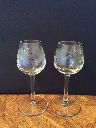 Etched cordial stemware - cordial,