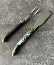 Lot De Couverts Laguiole Fourchette A Fromage Et Spatule A Gâteau Vintage Table