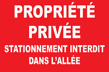 Panneau propriété privée