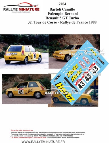Decals ref 2764 - renault, 5